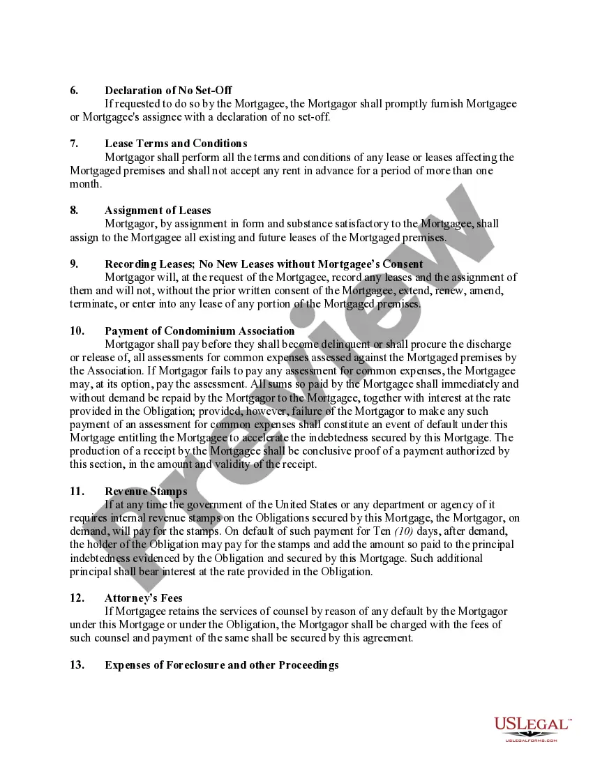 Preview Mortgage of Condominium Unit