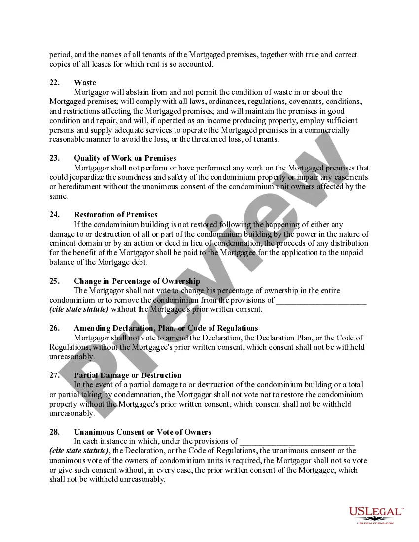 Preview Mortgage of Condominium Unit