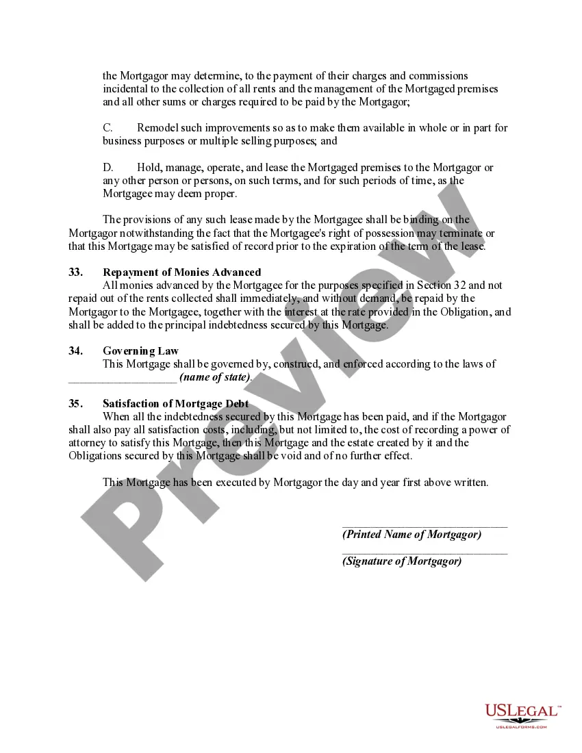 Preview Mortgage of Condominium Unit