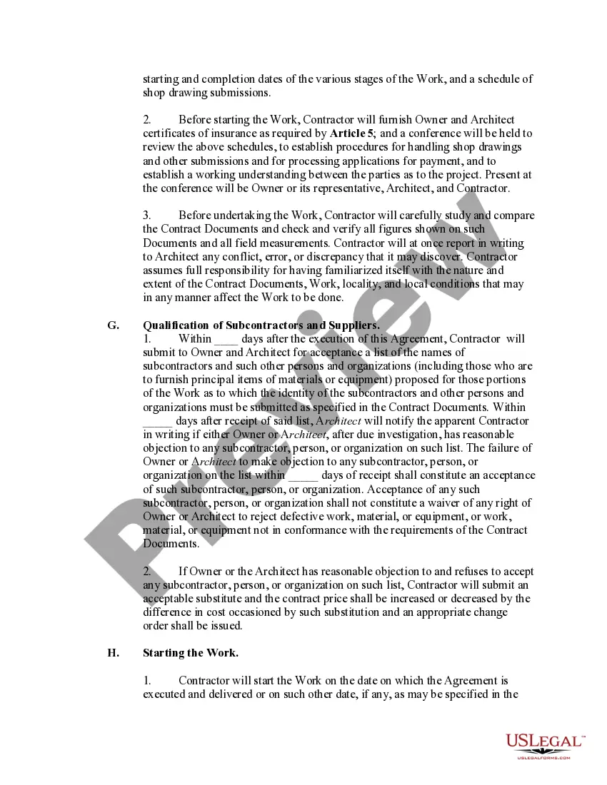 Get Contract for Construction of a Building with Architect to be Owner Preview Contract for Construction of a Building with Architect to be Owner