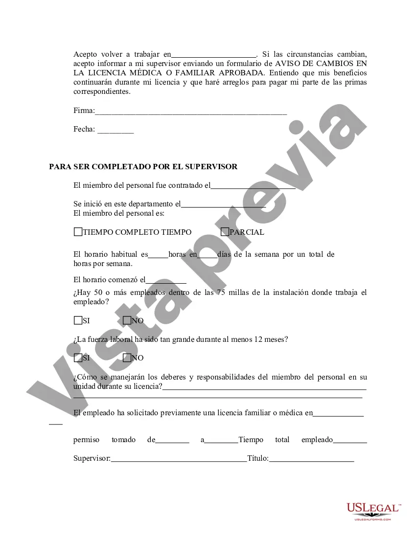 Preview Formulario de solicitud de licencia familiar y médica