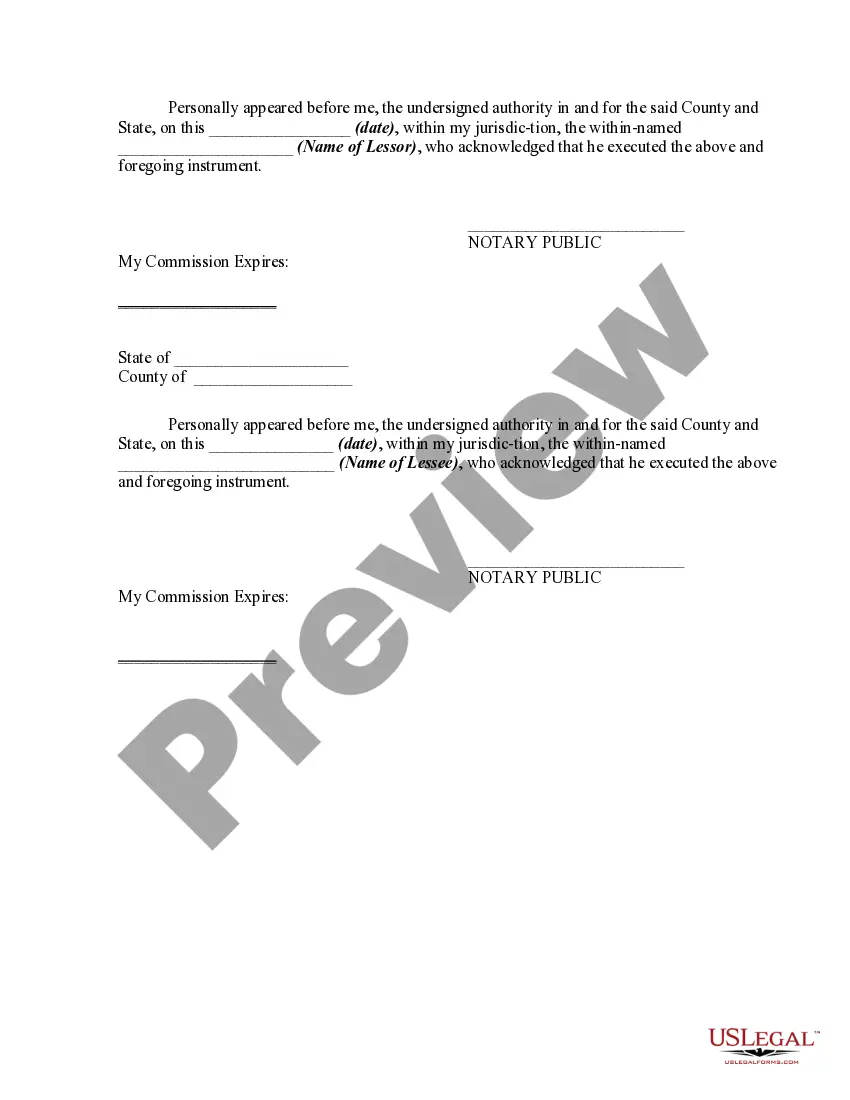 Preview Lease or Rental of Condominium Unit