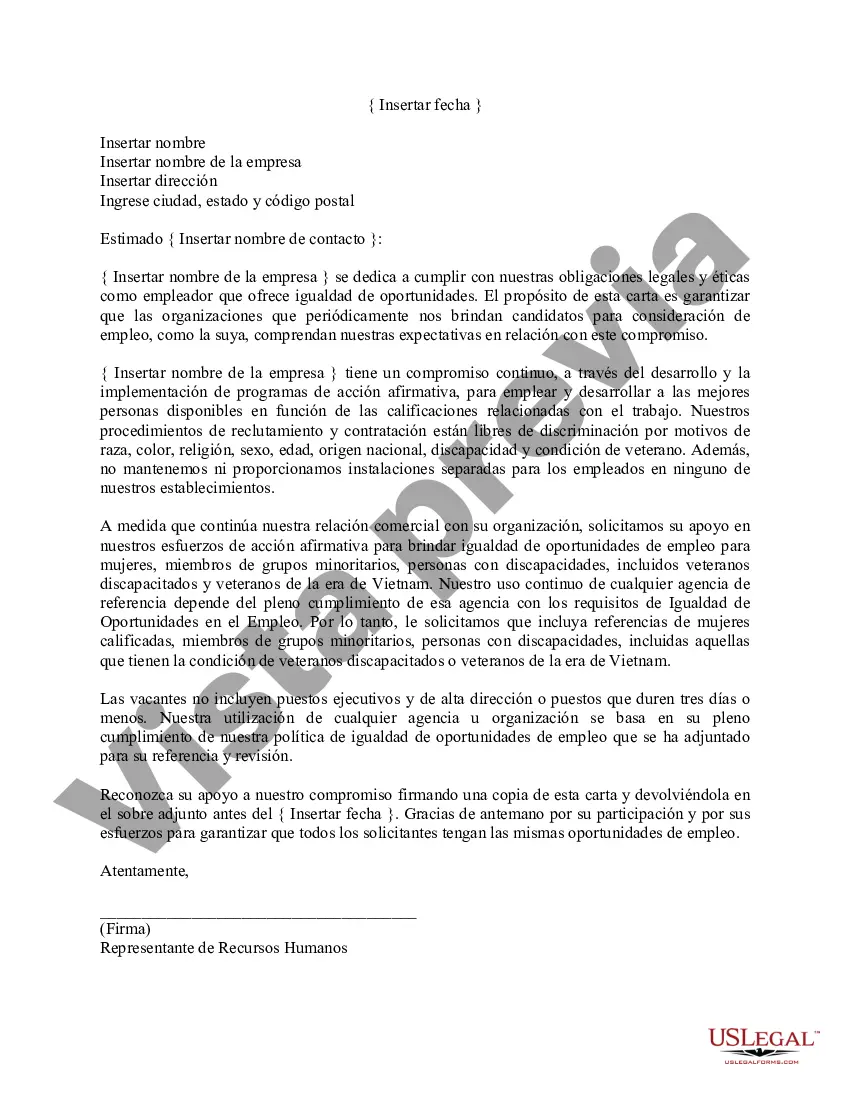 Preview Notificación de Igualdad de Oportunidades de Empleo al Proveedor de Candidatos de Empleo