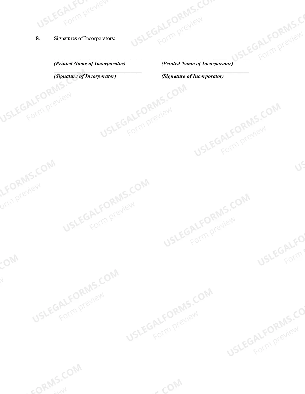 Preview Articles of Incorporation (Profit Corporation)