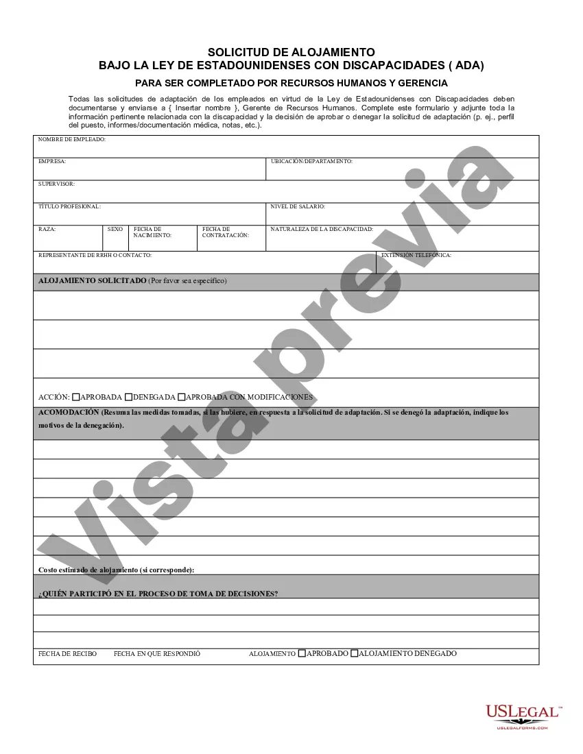 Preview Solicitud de alojamiento bajo la ADA