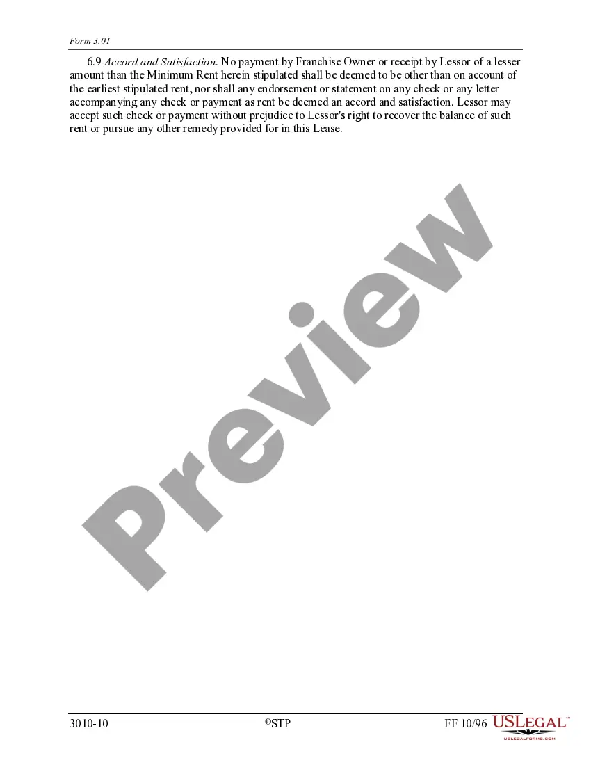 Get Lease for Franchisor - Owned Locations Preview Lease for Franchisor - Owned Locations