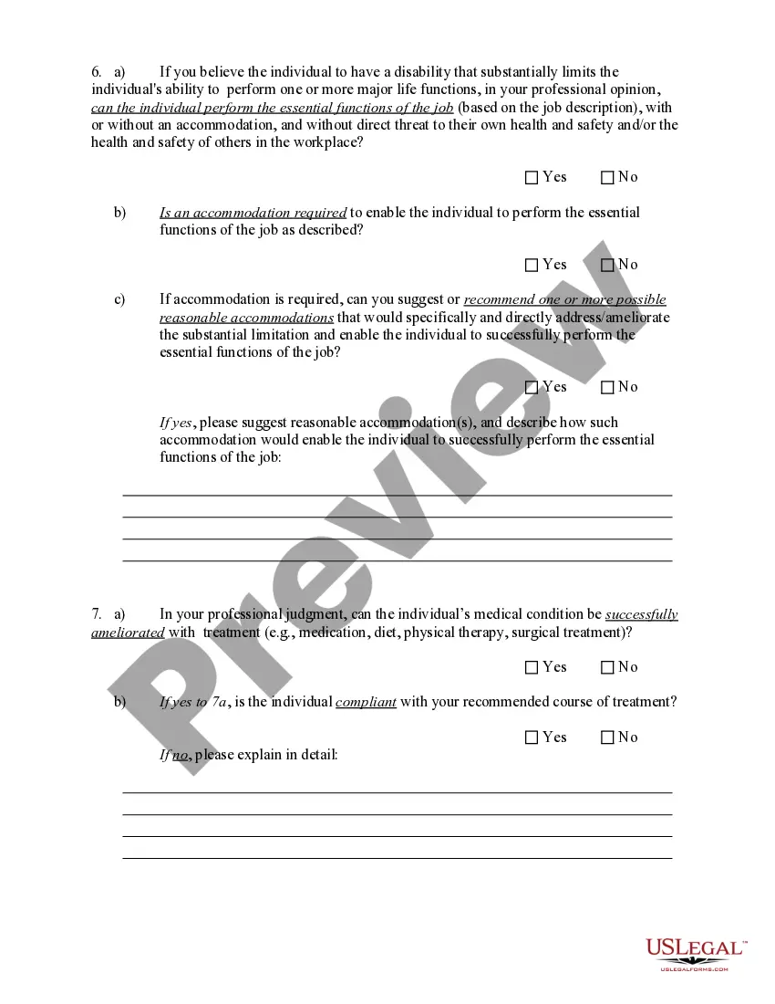Get Request for Medical Status Evaluation Under ADA Preview Request for Medical Status Evaluation Under ADA