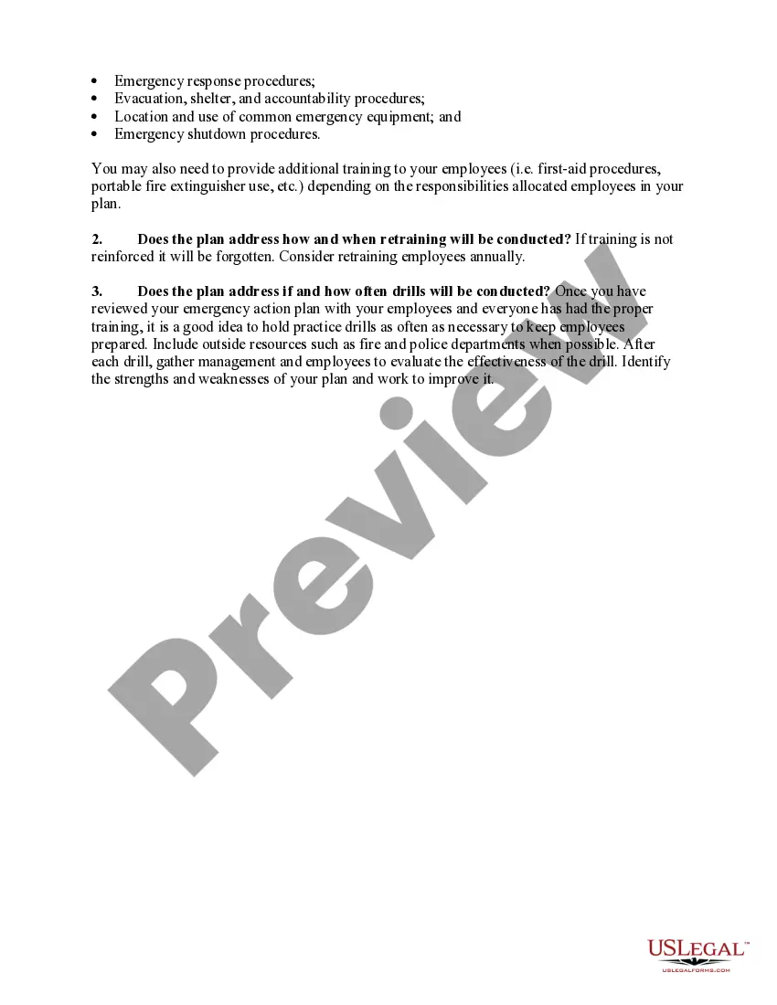 Get Emergency Action Plan Checklist Preview Emergency Action Plan Checklist