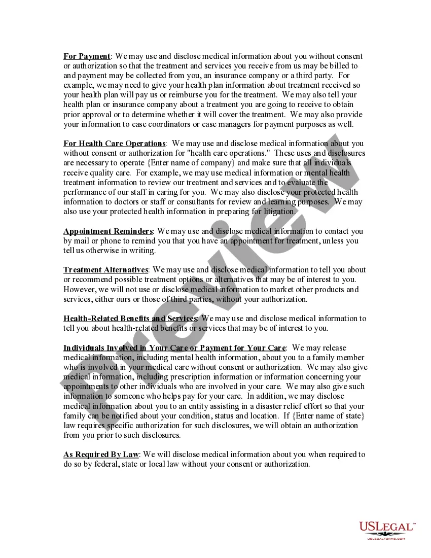 Get HIPAA Notice of Privacy Practices Preview HIPAA Notice of Privacy Practices