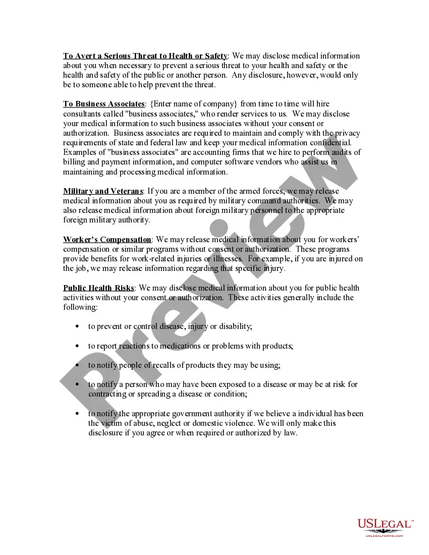 Get HIPAA Notice of Privacy Practices Preview HIPAA Notice of Privacy Practices