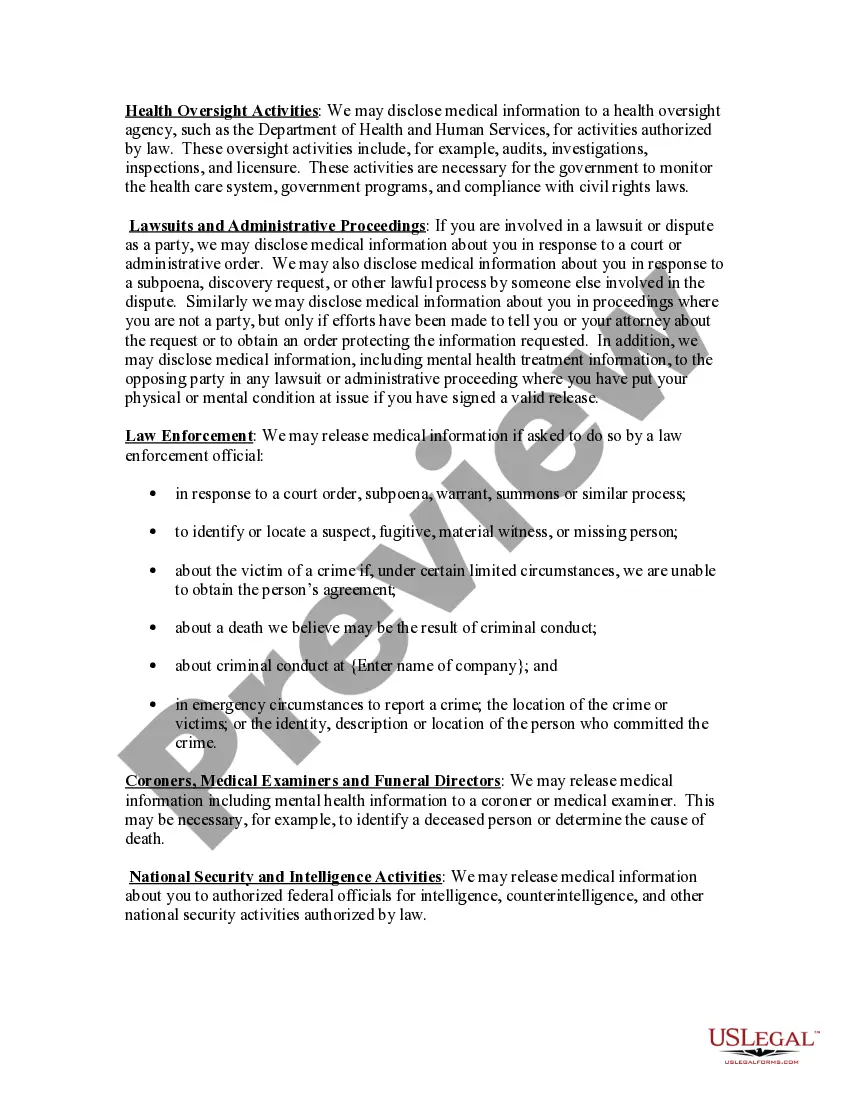 Get HIPAA Notice of Privacy Practices Preview HIPAA Notice of Privacy Practices