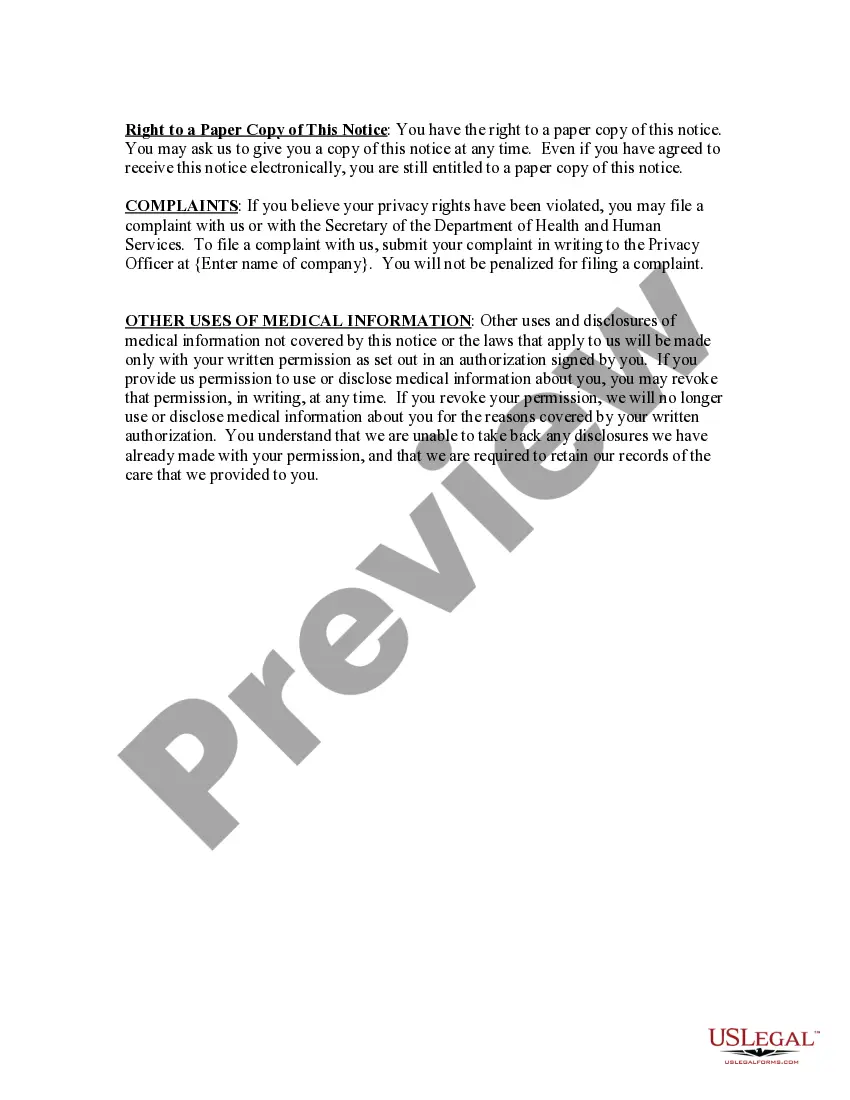 Get HIPAA Notice of Privacy Practices Preview HIPAA Notice of Privacy Practices