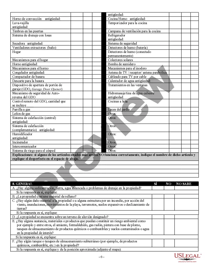 Preview Declaracion de Descargo de Responsabilidad y Descripcion de una Propiedad Residencial. Residential Property Disclosure and Disclaimer Statement