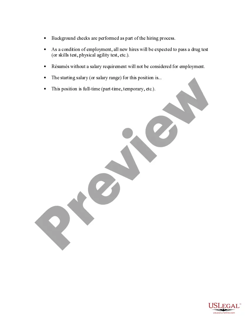 Get Checklist for Writing Online Job Advertisements Preview Checklist for Writing Online Job Advertisements