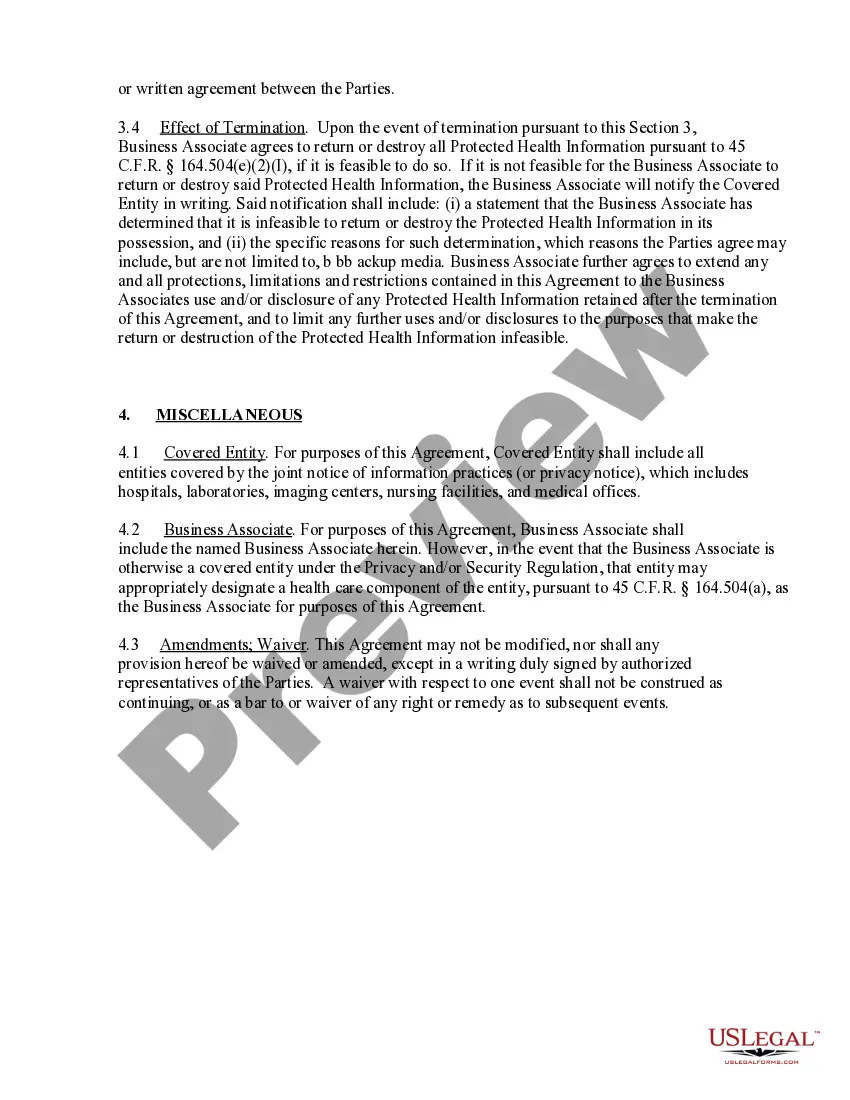 Preview HIPAA Business Associates Agreement for Telephone Answering Service