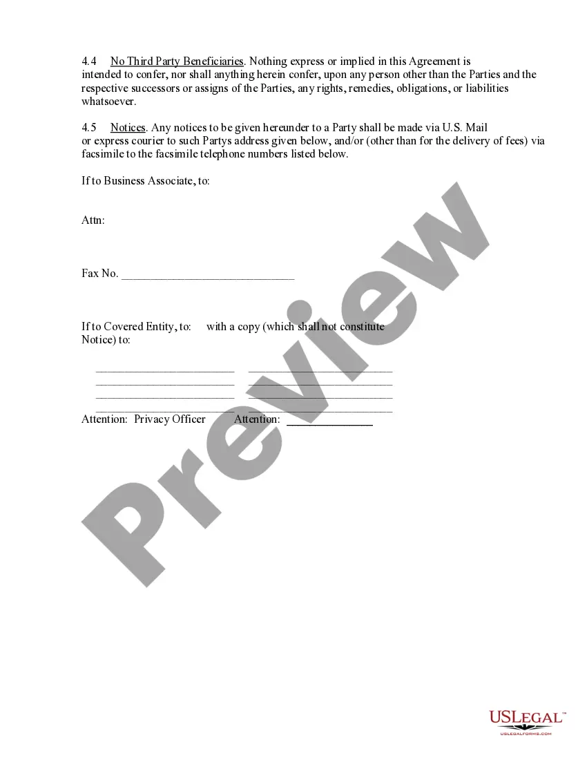 Preview HIPAA Business Associates Agreement for Telephone Answering Service