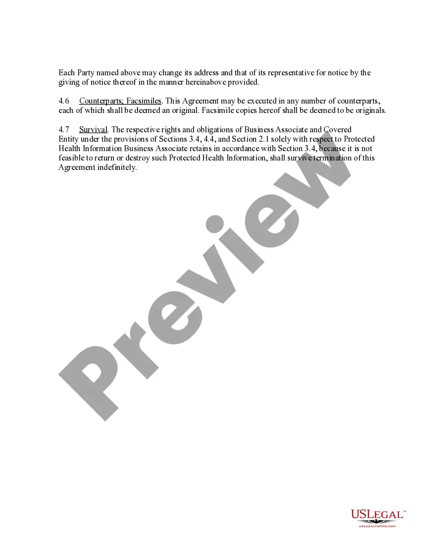 Preview HIPAA Business Associates Agreement for Telephone Answering Service
