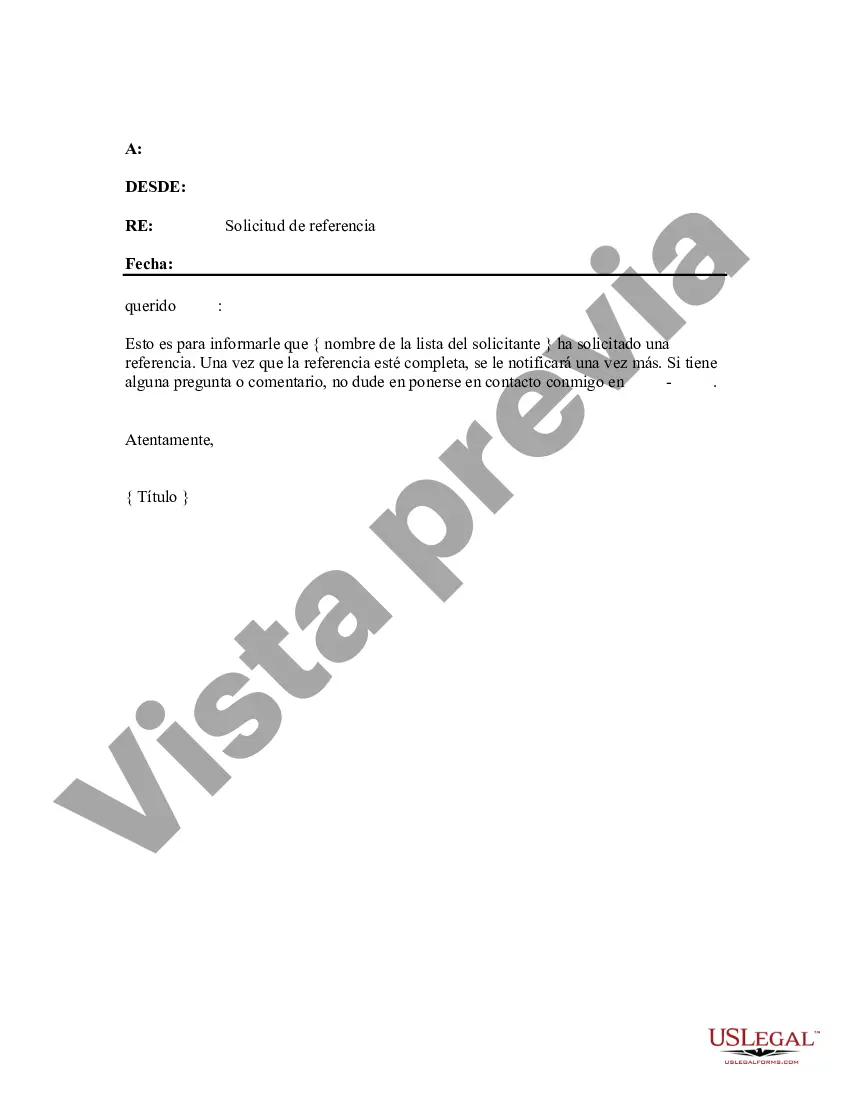 Preview Aviso de solicitud de referencia