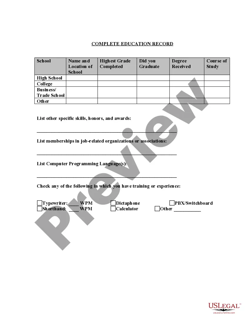 Get Application for Work or Employment - Clerical, Exempt, Executive, or Nonexempt Position Preview Application for Work or Employment - Clerical, Exempt, Executive, or Nonexempt Position
