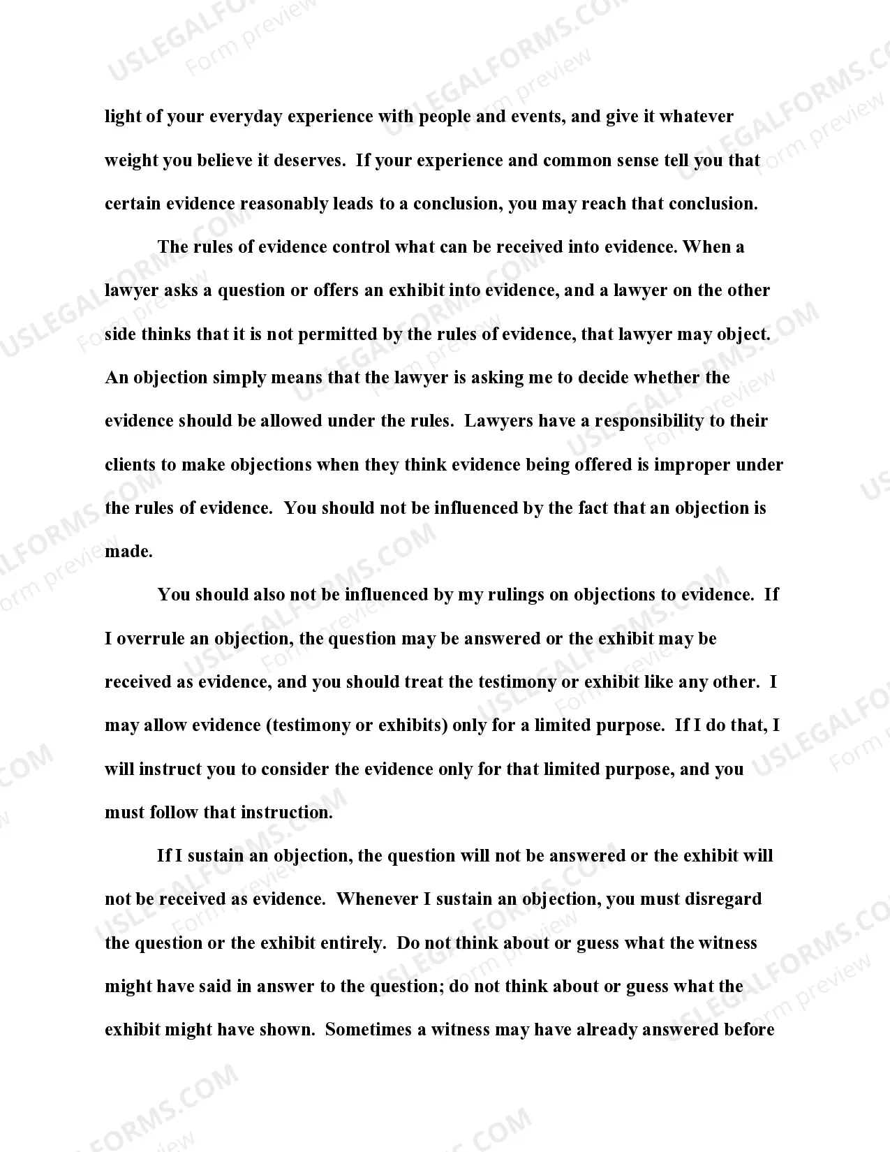 Preview Evidence (What is; is Not)