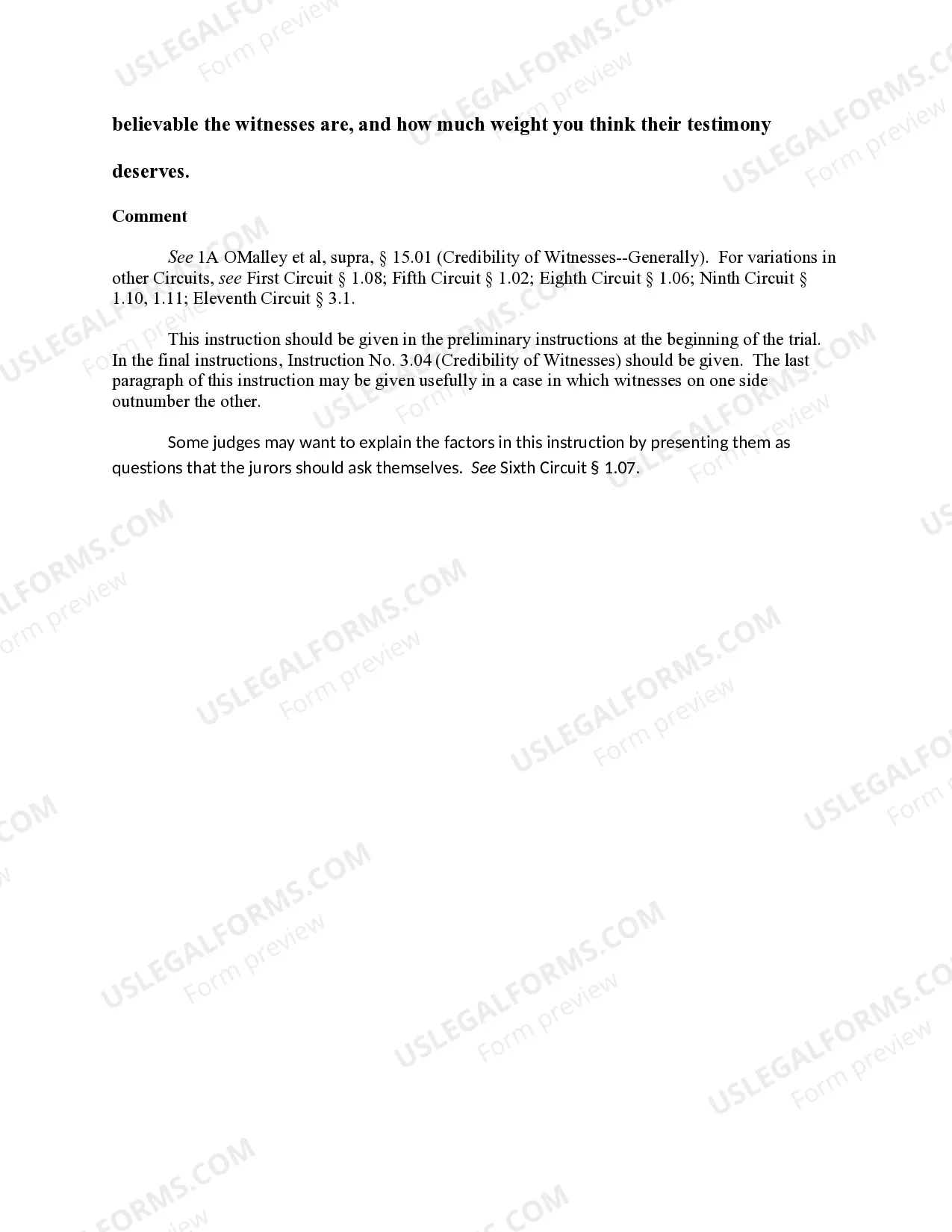 Preview Credibility of Witnesses