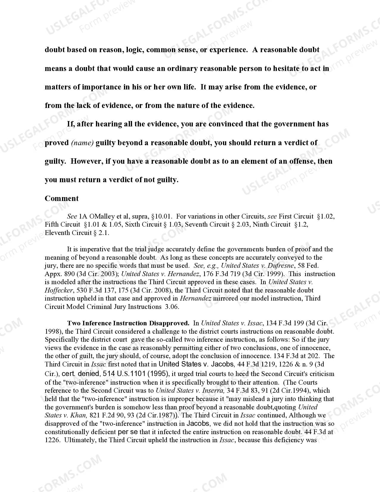 Preview Presumption of Innocence; Burden of Proof; Reasonable Doubt