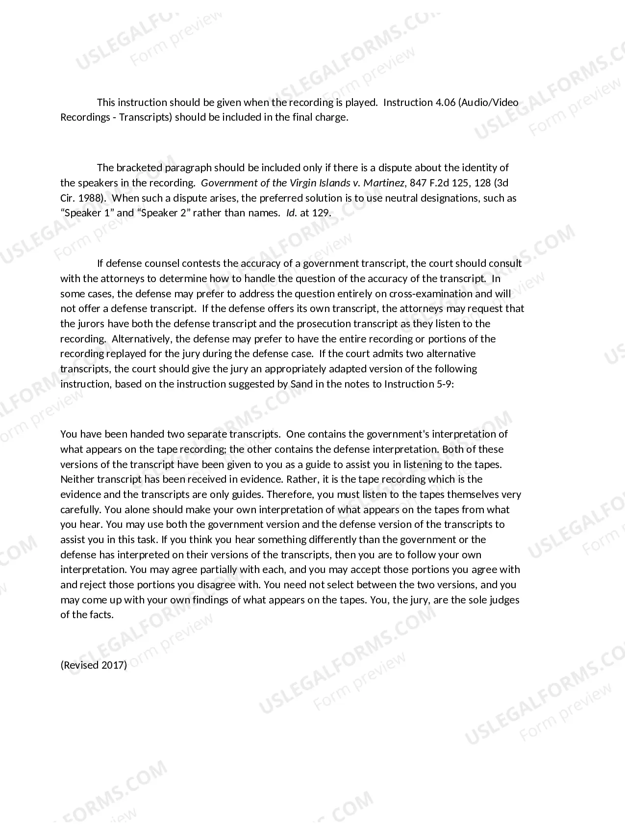 Preview Audio/Video Recordings - Transcripts (revised 2017)