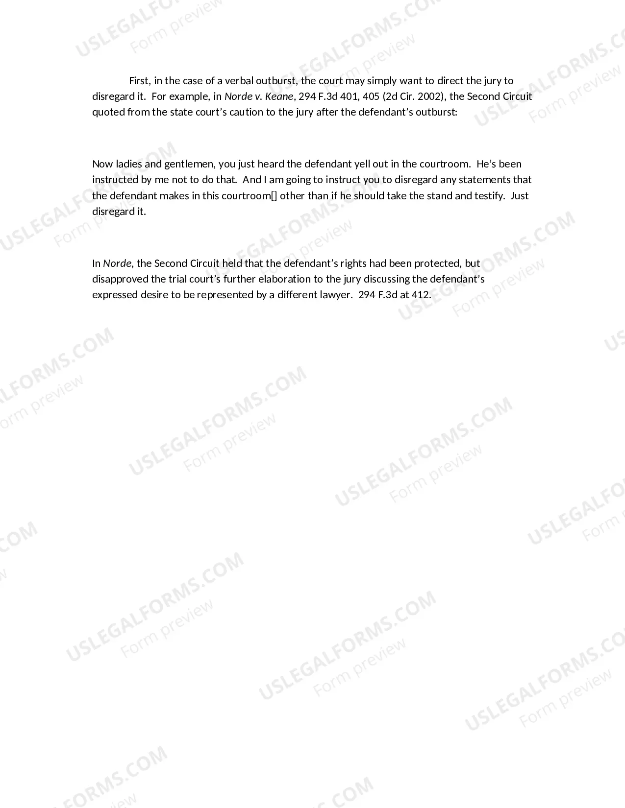 Preview Disruptive Defendant