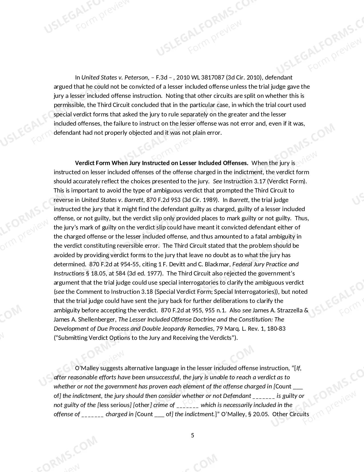 Preview Lesser Included Offenses