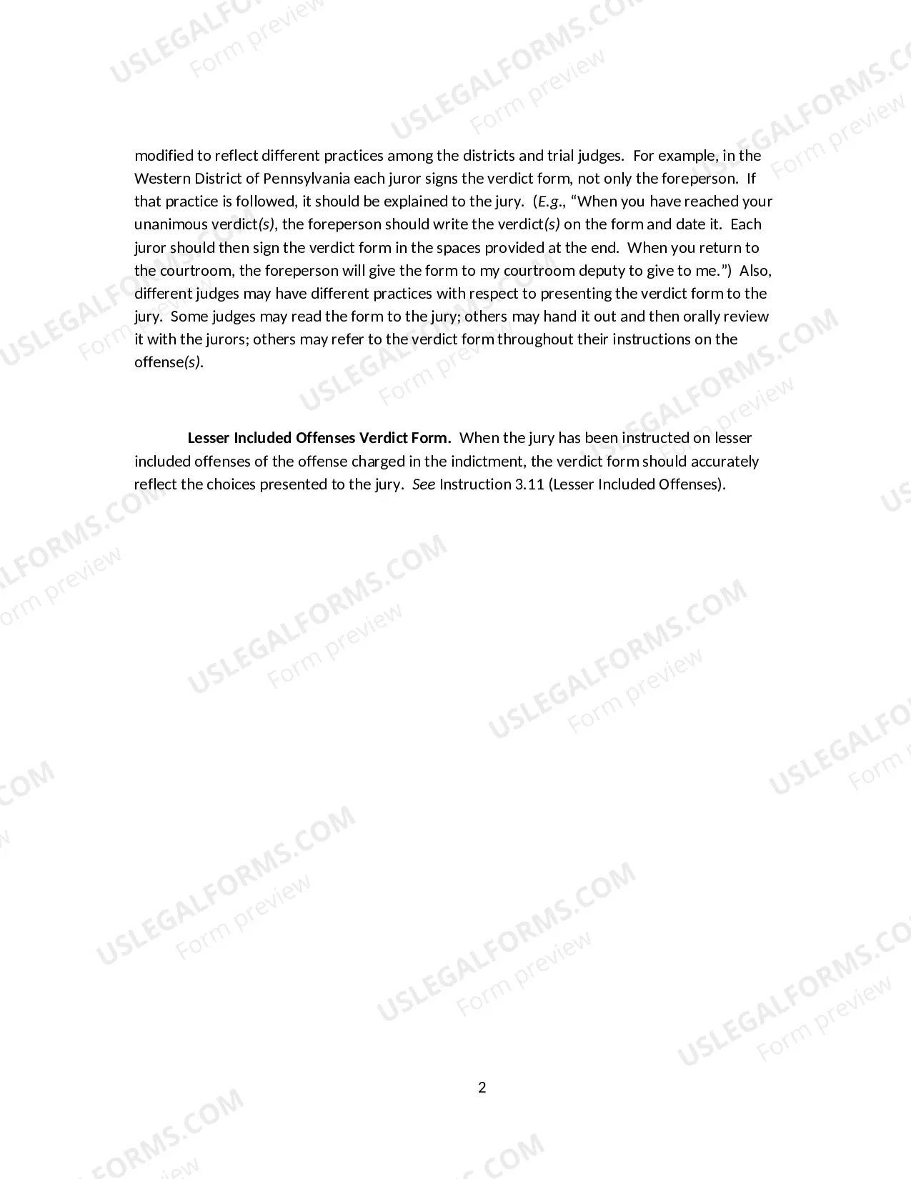 Preview Verdict Form