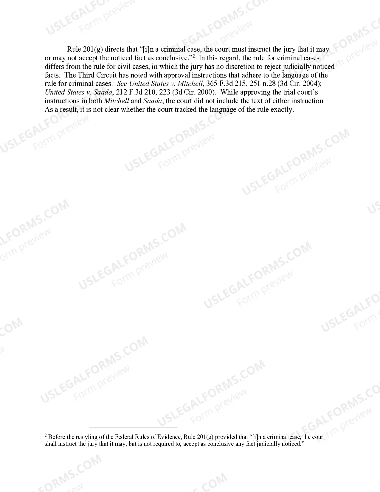 Preview Judicial Notice (F.R.E. 201)