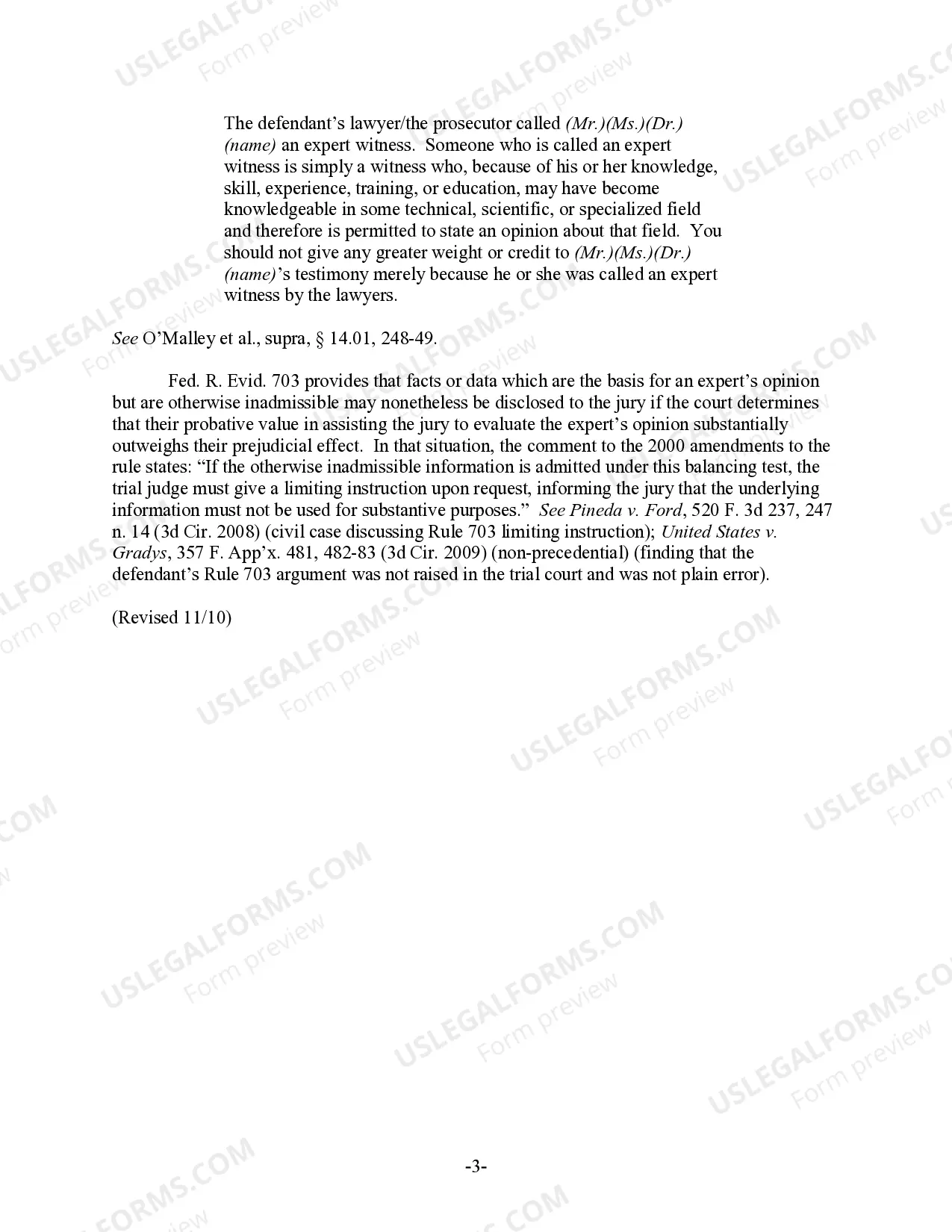 Preview Opinion Evidence (Expert Witnesses)