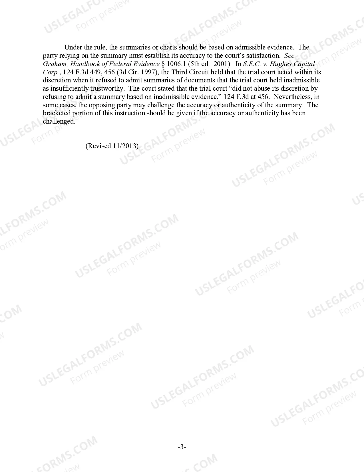 Preview Summaries - Underlying Evidence Not Admitted (F.R.E. 1006) (title revised 2013)