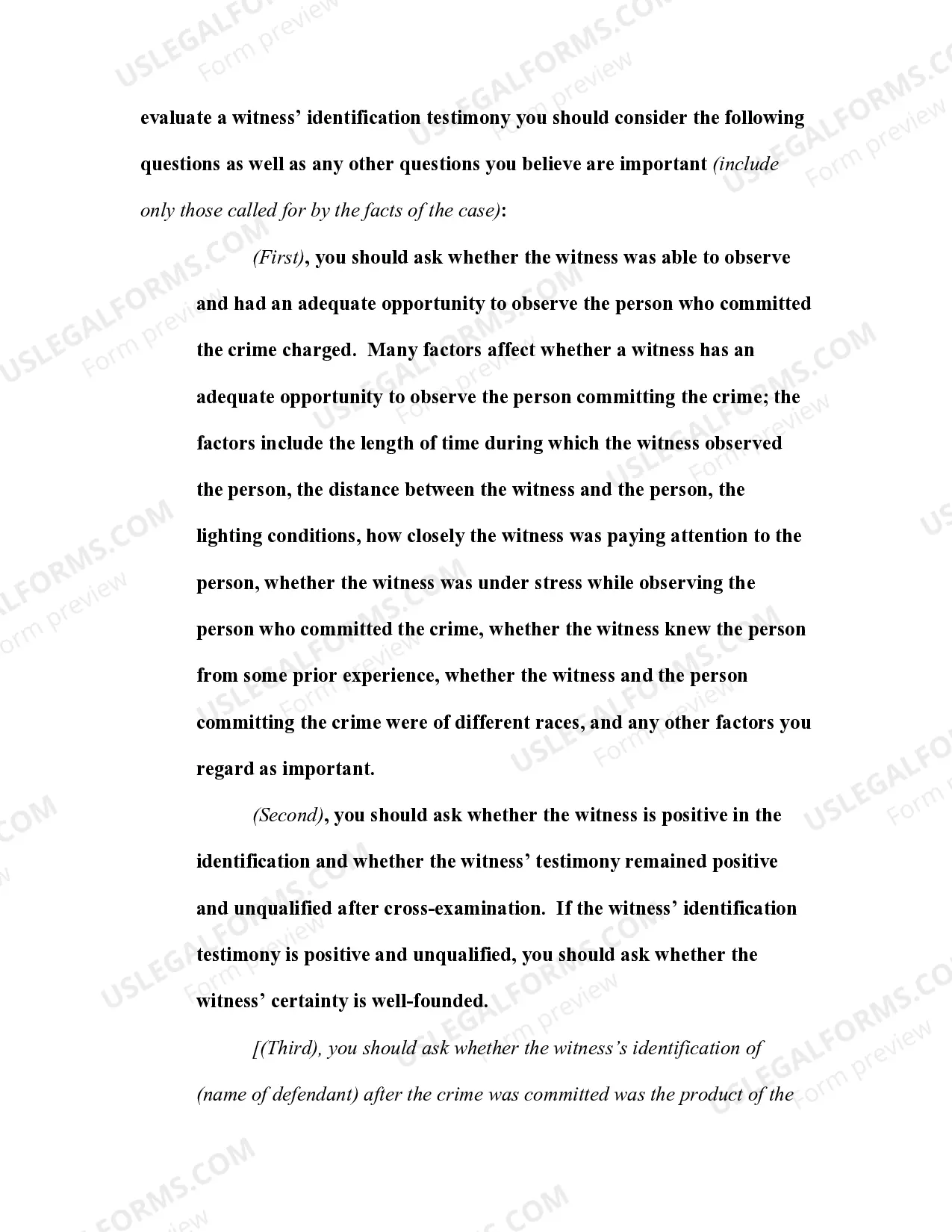 Preview Eyewitness Identification of the Defendant (Note added 2016 and revised 2017)
