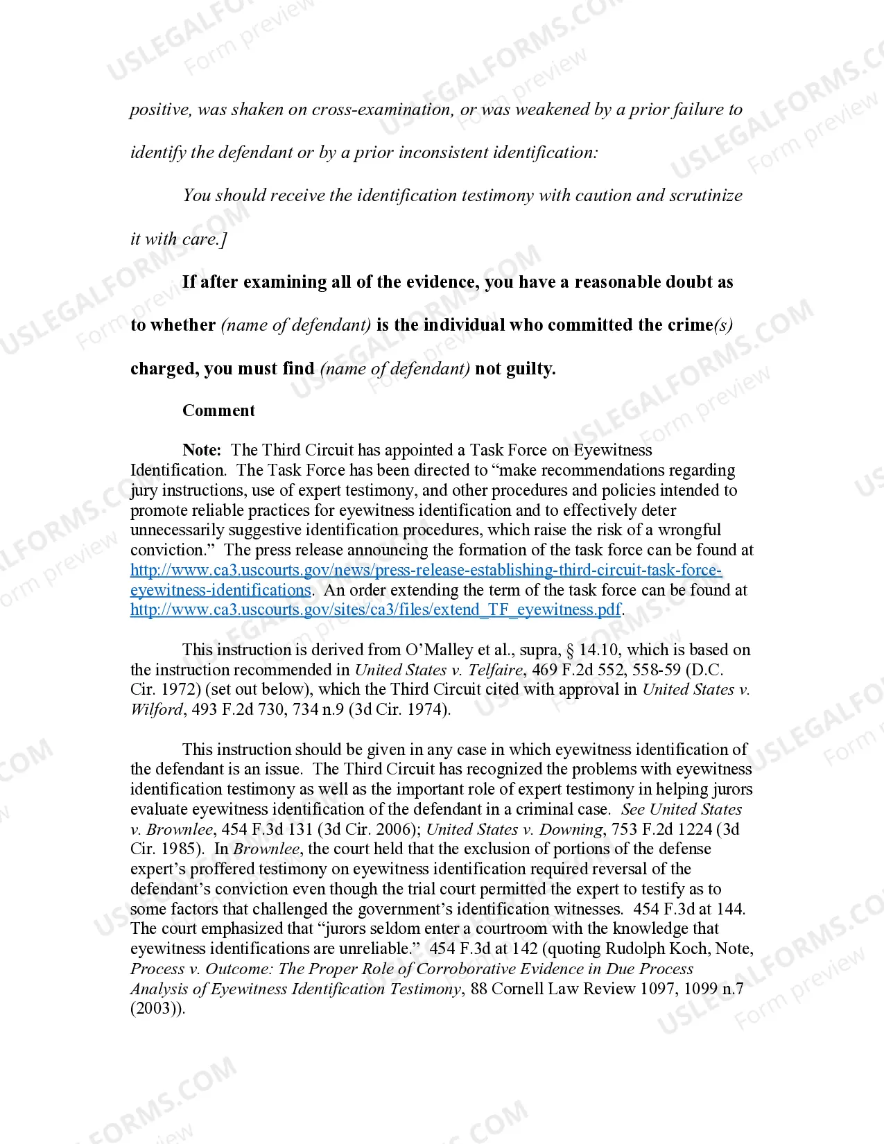Preview Eyewitness Identification of the Defendant (Note added 2016 and revised 2017)