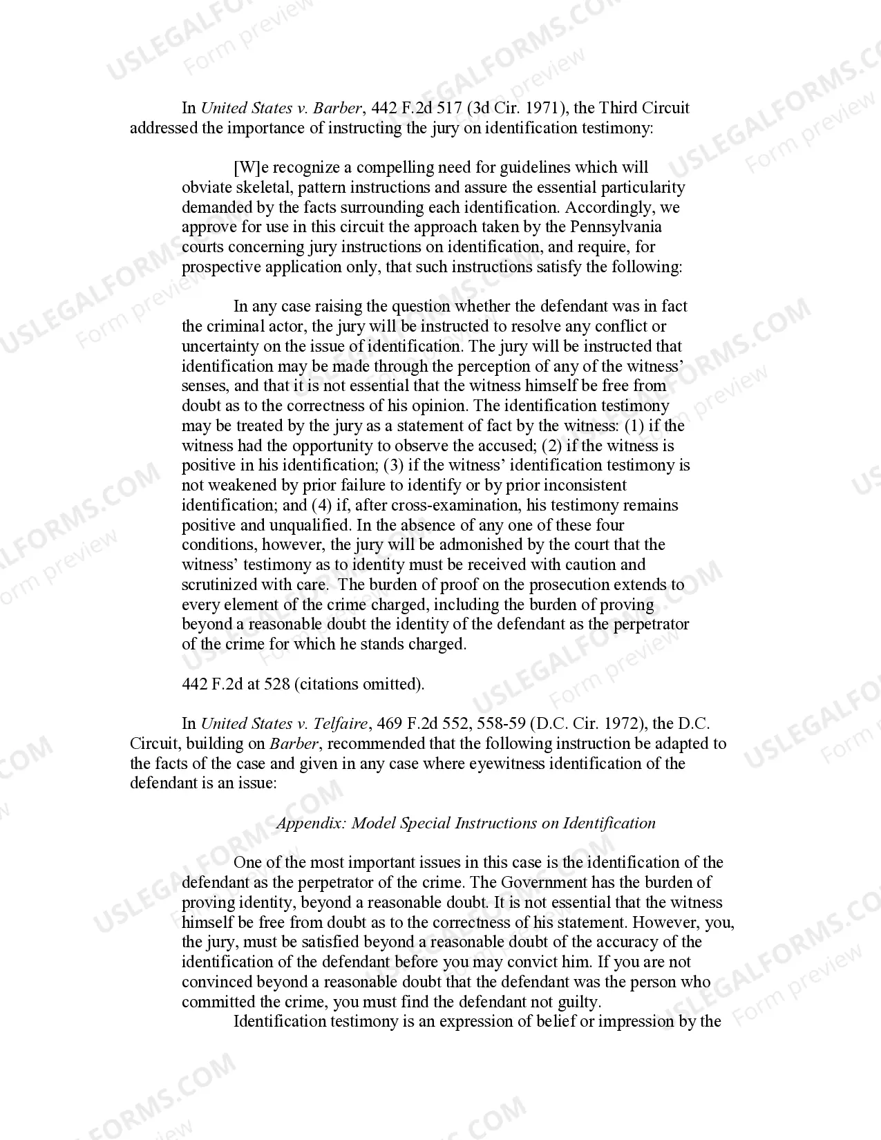 Preview Eyewitness Identification of the Defendant (Note added 2016 and revised 2017)