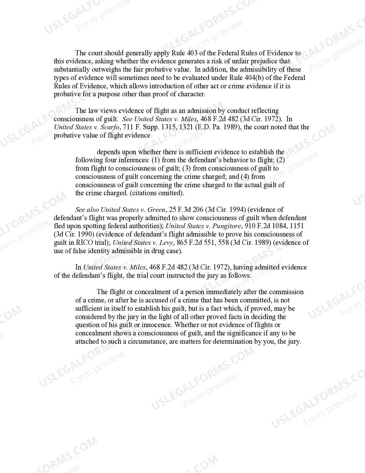 Preview Consciousness of Guilt (Flight, Concealment, Use of an Alias, etc.) (revised 2017)