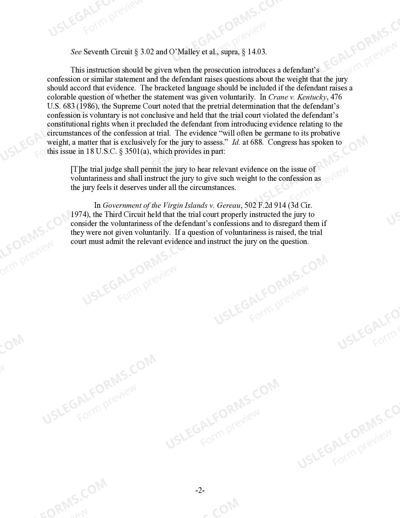 Preview Prior Statement of Defendant - Single Defendant on Trial