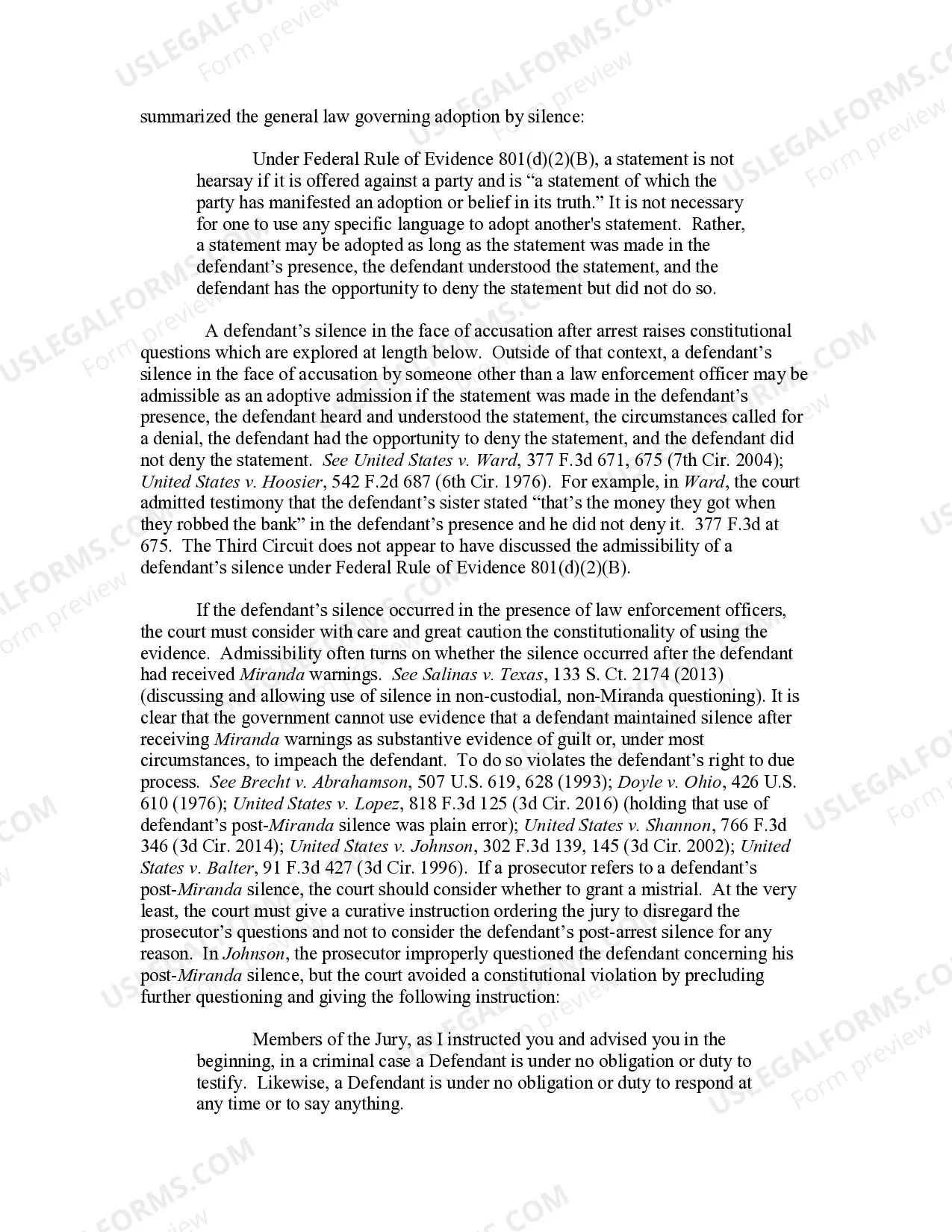 Preview Silence in the Face of Accusation (revised 2016)
