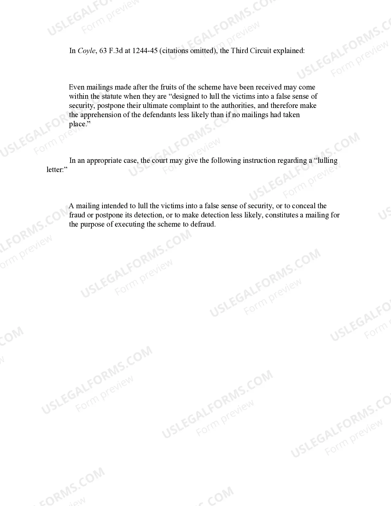 Preview Mail Fraud - "Use of the Mails" Defined