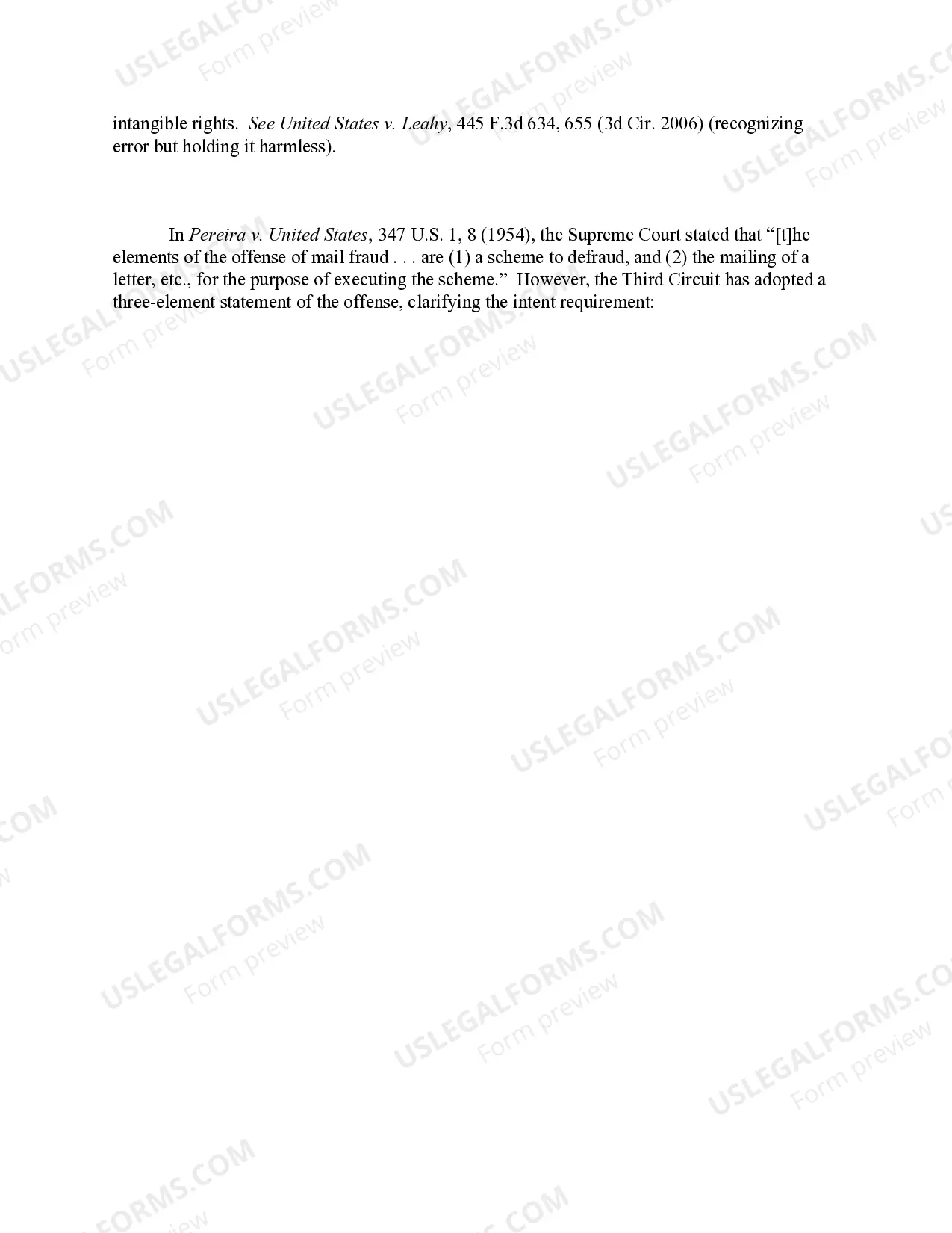 Preview Mail Fraud - Elements of the Offense (18 U.S.C. Sec. 1341)