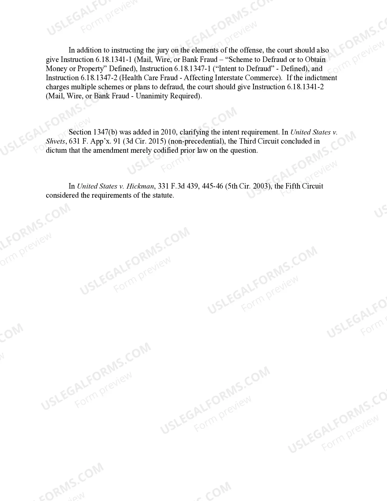 Preview Health Care Fraud - Elements of the Offense (18 U.S.C. Sec. 1347) (revised 2015)