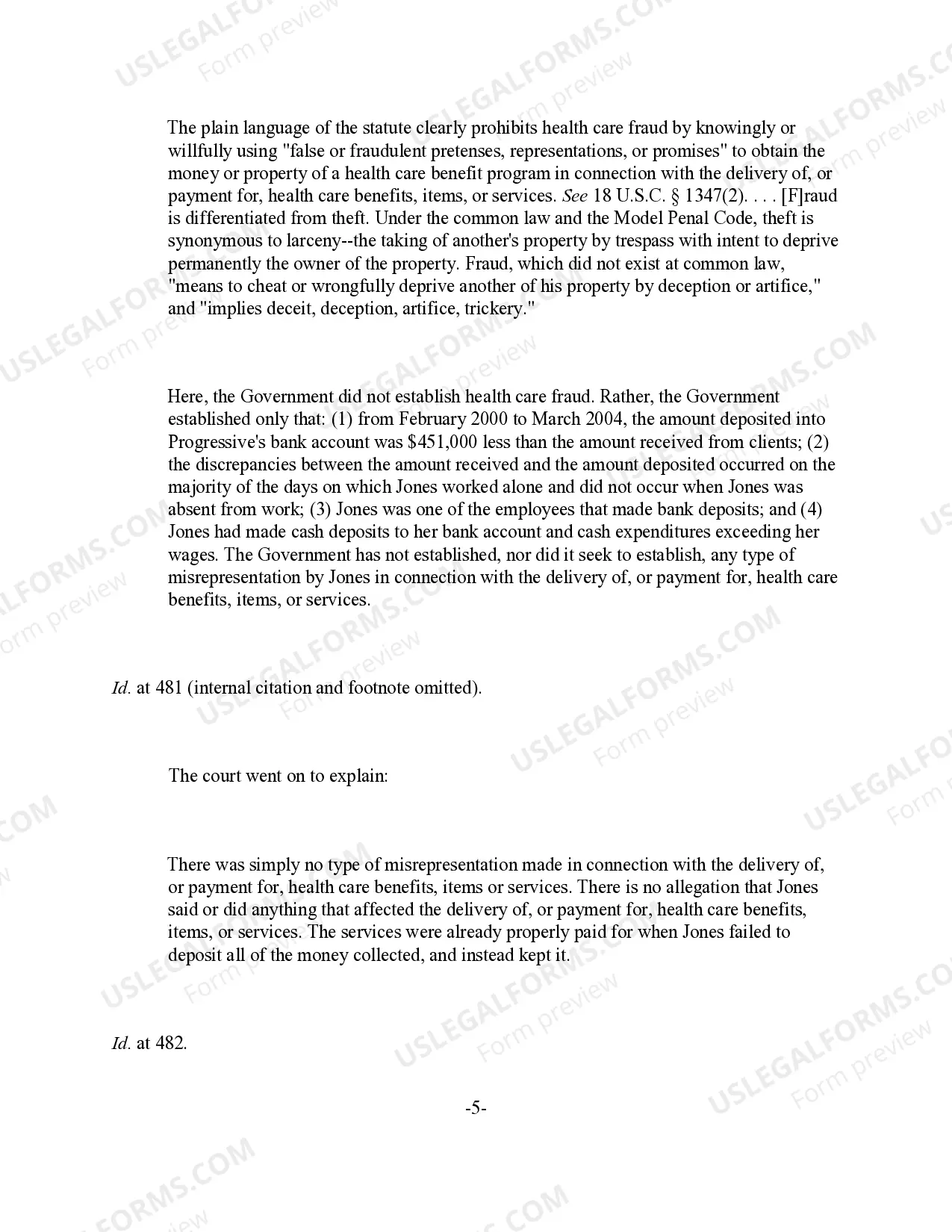 Preview Health Care Fraud - Elements of the Offense (18 U.S.C. Sec. 1347) (revised 2015)