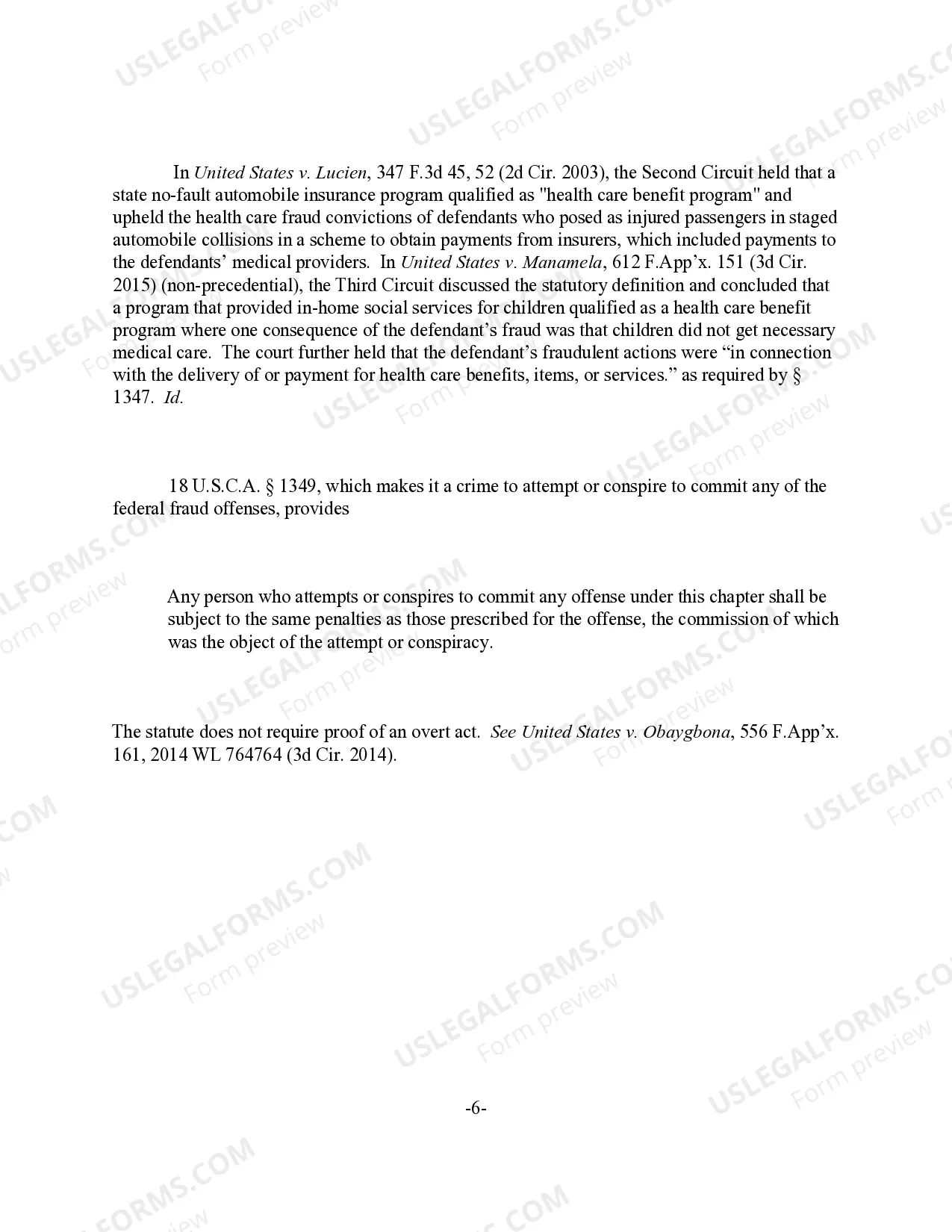 Preview Health Care Fraud - Elements of the Offense (18 U.S.C. Sec. 1347) (revised 2015)