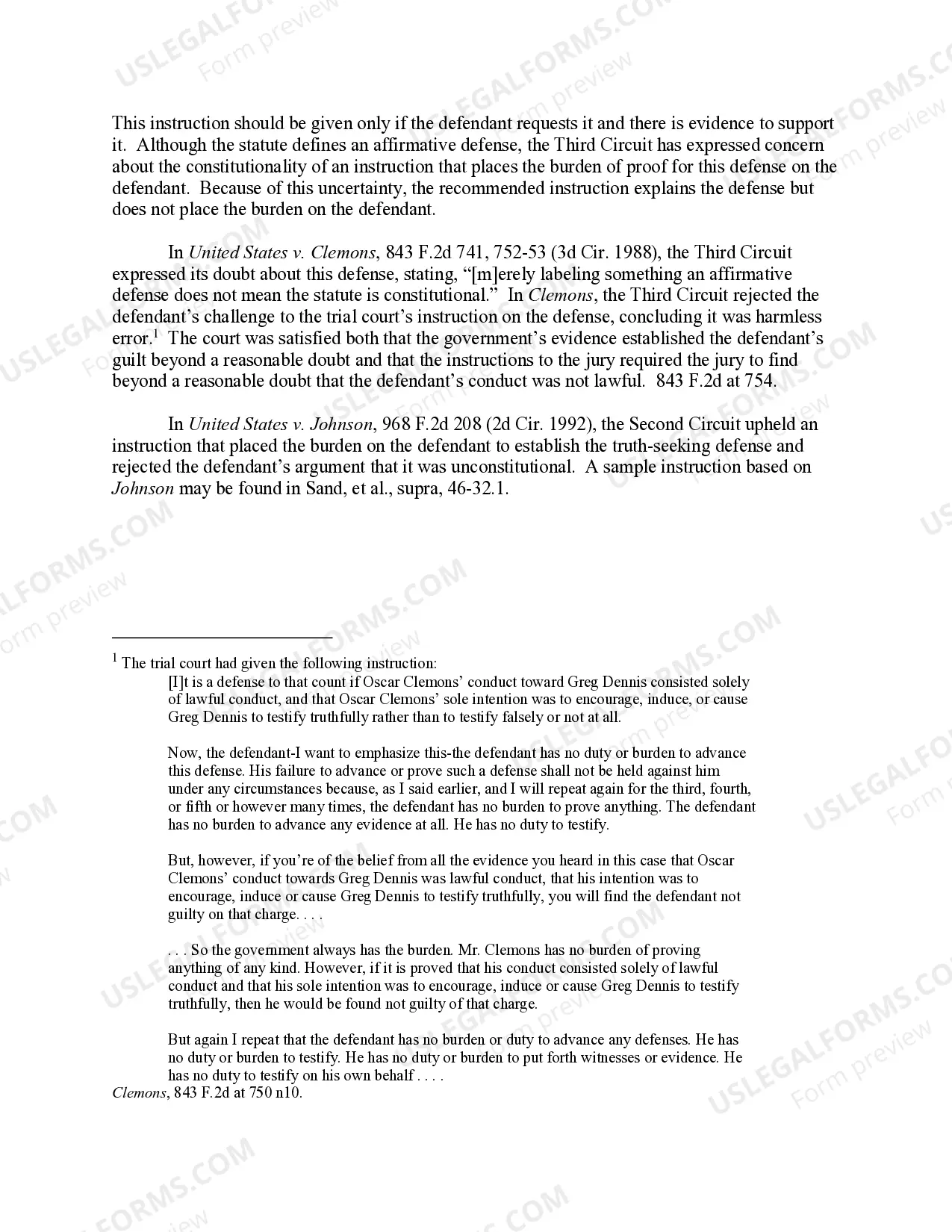 Preview Affirmative Defense - Truth-Seeking Lawful Conduct