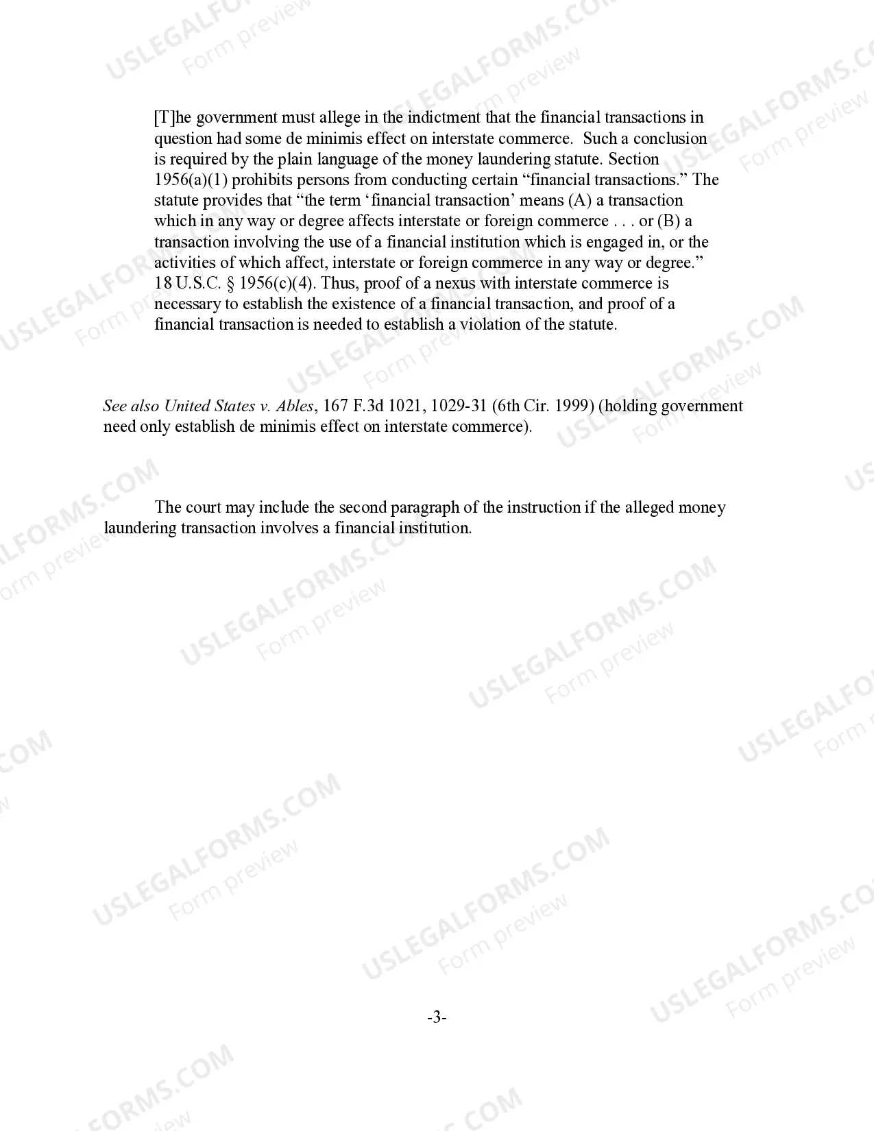 Preview Money Laundering - Interstate Commerce Defined