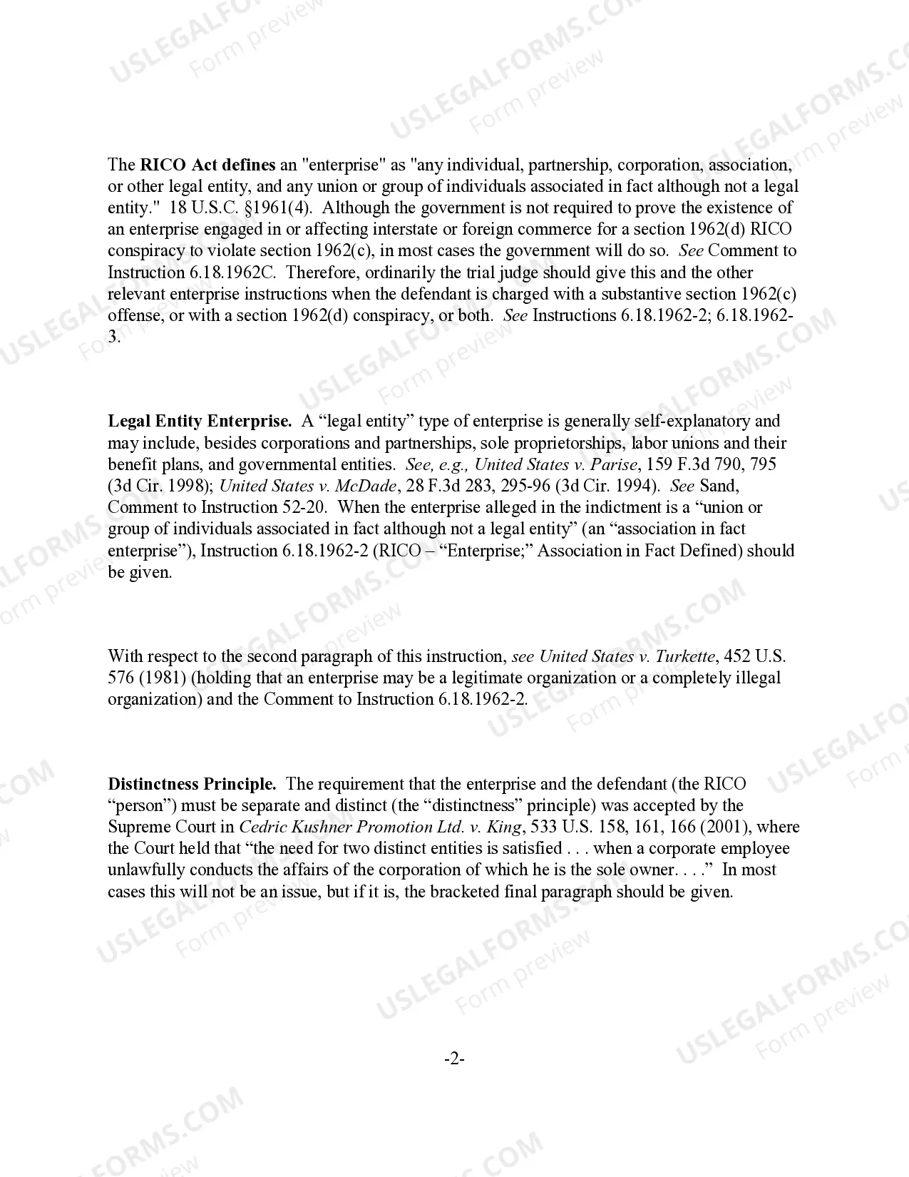 Preview RICO - "Enterprise" Defined Generally