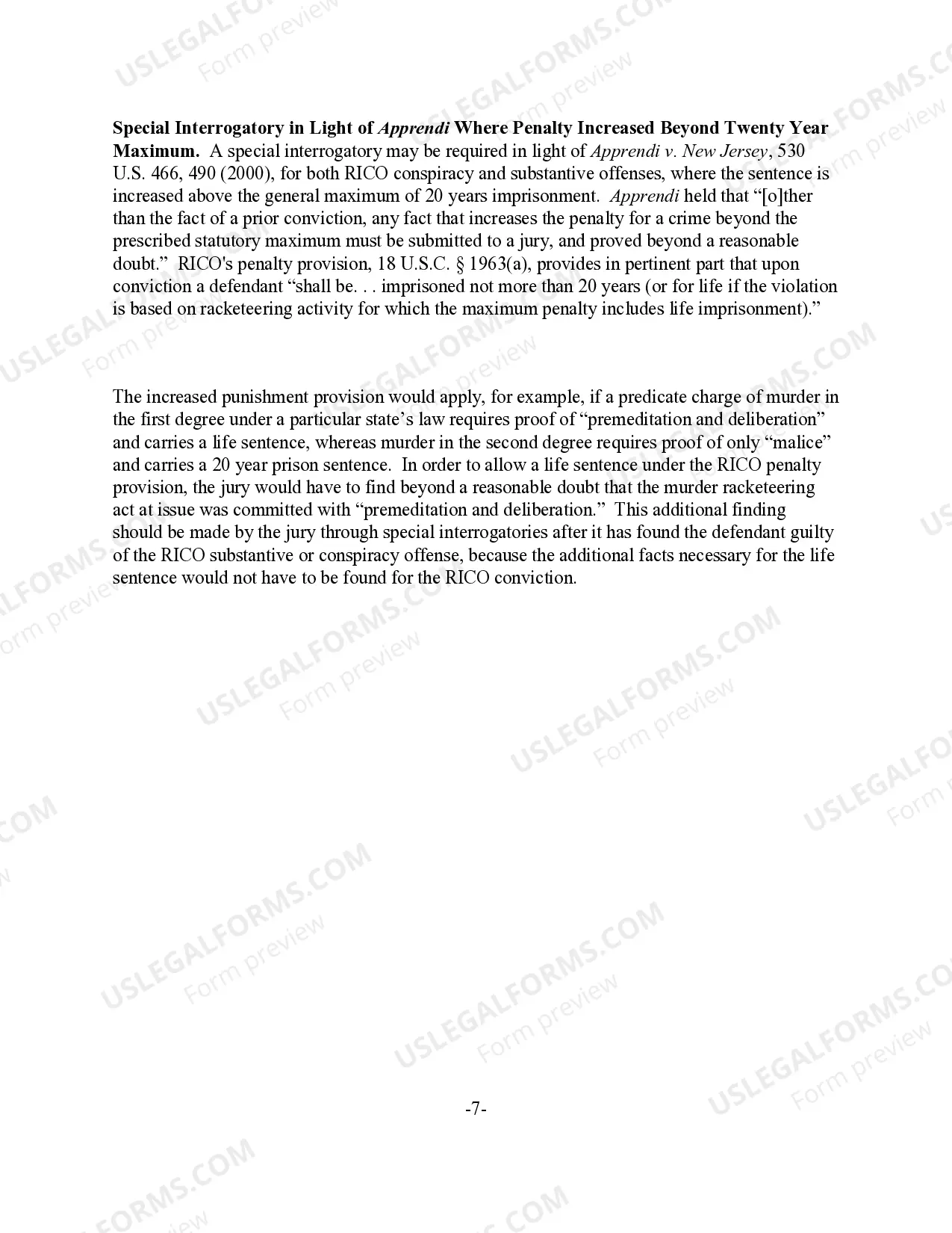 Preview RICO - Verdict Form and Special Interrogatories