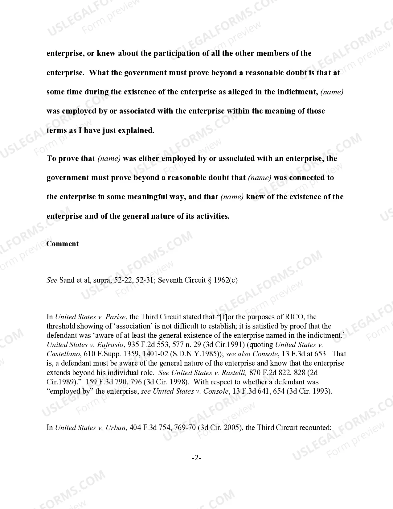 Preview RICO - "Employed by or Associated with Any Enterprise" Defined