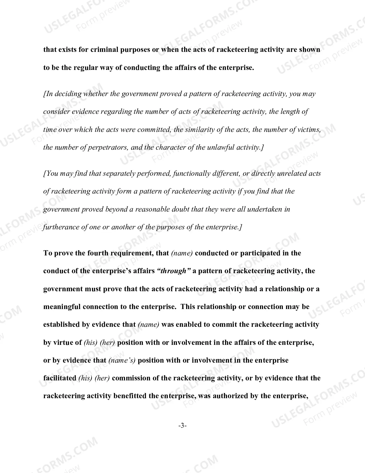 Preview RICO - "Pattern Of Racketeering Activity" Defined